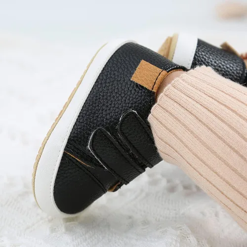 Miniatura 3 de QWZban Zapatos de bebé para niños y niñas, zapatillas de deporte con suela de goma antideslizante, para cuna de bebé, zapatos de vestir