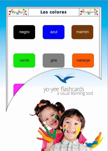 Tarjetas de vocabulario - Los colores - Tarjetas de colores en español para bebés de 1 a 2 años, niños pequeños de 2 a 4 años, niños, niños y adultos