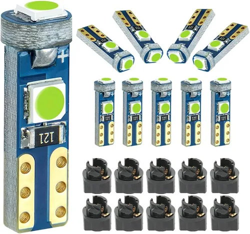 Miniatura 7 de T5 37 74 Bombilla LED con casquillo de bloqueo de giro PC74 PC37, panel de instrumentos, panel de luz de clúster, paquete de 10