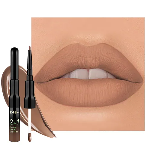 Miniatura 17 de 3 piezas 2 en 1 Set de delineador y lápiz labial líquido de color negro oscuro, púrpura y azul real para mujeres, tinte labial de larga duración, a