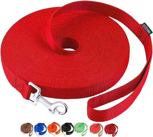 Miniatura 19 de AMAGOOD Correa larga para perro para entrenamiento de perros de 15, 20, 30, 50 y 100 pies de largo, para entrenamiento de perros medianos y Azul