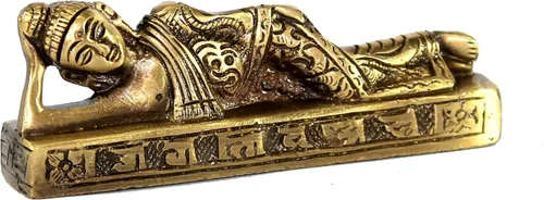 Miniatura 5 de eSplanade Estatua de Buda reclinable para decoración del hogar Escaparate de Buda dormido de latón para sala de estar, meditación, escritorio