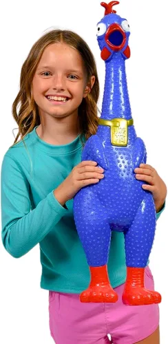 Miniatura 3 de Hug Me - Pollo gigante de goma, enorme juguete de pollo de goma que grita para aliviar el estrés Grita hasta 45 segundos - Juguetes de broma