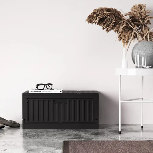 Miniatura 2 de livinbox Contenedores plegables apilables de 45 L para almacenamiento, contenedores de almacenamiento plegables con tapas y puertas laterales
