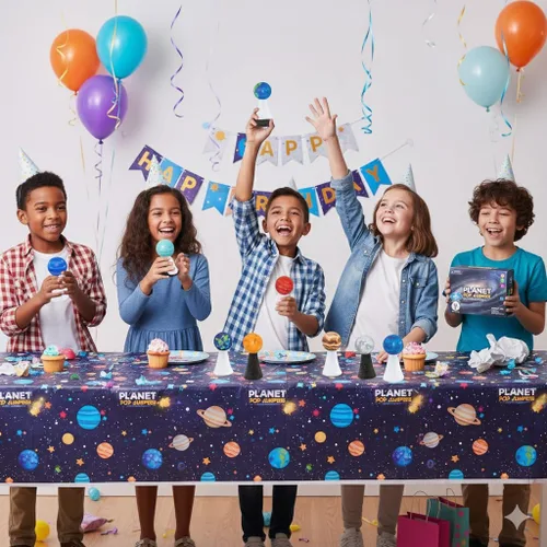 Miniatura 5 de Liberty Imports Planet Pop Jumpers para niños, paquete de 20 juguetes de reventar con sistema solar iluminado con estrellas y planetas, lanzadores