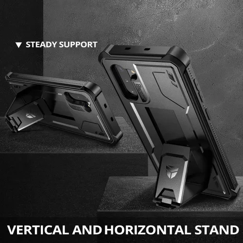 Miniatura 5 de Dexnor Funda para Samsung Galaxy Note 10, [Protector de pantalla y soporte integrados] Protección de grado militar pesado a prueba de golpes