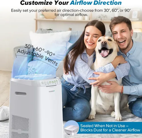 Miniatura 8 de Nuwave Forever Smart - Purificador de aire para el hogar, nunca reemplaza el sistema de filtro de aire, filtración patentada de 7 etapas, limpia una