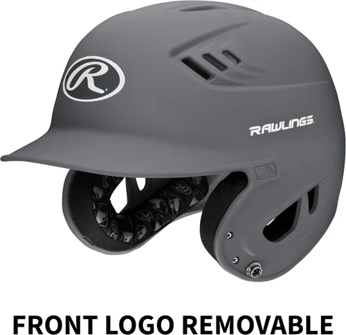 Miniatura 2 de Rawlings Casco de bateo de béisbol R16 Velo Mate Tamaños JR y SR Varios colores Grafito mate