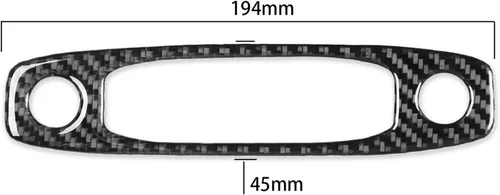 Miniatura 6 de 1 unidad de panel de cubierta de fibra de carbono, interruptor de faros delanteros Kit de ajuste interior para Tesla modelo 3 2017-2022 y modelo Y