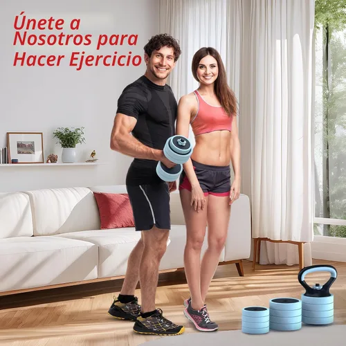 Miniatura 8 de PASYOU Juego de mancuernas ajustables, juego de pesas 4 en 1 con conector, juego de pesas para entrenamiento, mancuernas, pesas rusas, soporte