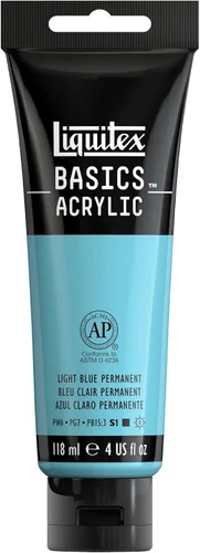 Miniatura 91 de Liquitex BASICS Pintura Acrílica, Botella de 400ml (13.5 oz), Blanco Titanio Titanio Blanco
