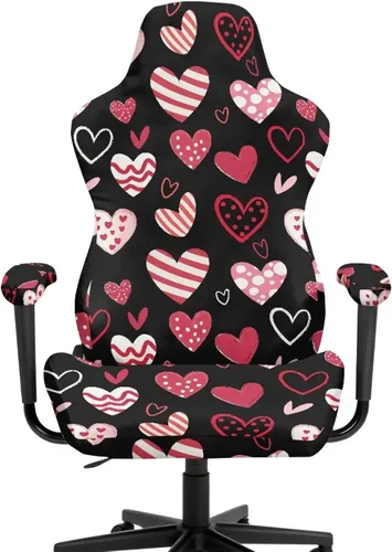Miniatura 2 de Heart Gaming Chair Cover for Desk Chair Stretchy Armrest Covers Washable Ergonomic Office Seat Cover Dustproof Gaming Chairs Easy to Fit Home Office