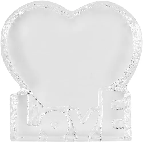 Miniatura 3 de Marco de fotos de cristal personalizado con forma de corazón, marco de placa de impresión de imagen, marco de soporte de placa de escritorio