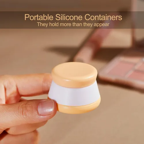 Miniatura 2 de INSFIT Recipientes de viaje para artículos de tocador, tarros de crema de silicona aprobados por la TSA con tapas, artículos de tocador