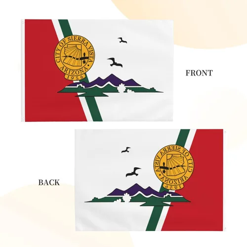 Miniatura 4 de Bandera de Sierra Vista, bandera de Arizona, 4 x 6 pies, banderas de doble cara para exteriores, bandera duradera para decoración del hogar, patio