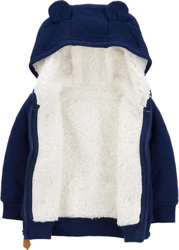 Miniatura 2 de Simple Joys by Carter's Chaqueta tipo suéter con capucha para bebé con forro Sherpa