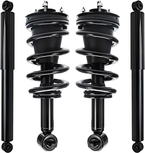 Miniatura 152 de Detroit Axle - Puntales y Amortiguadores para Chevy Traverse Buick Enclave GMC Acadia Saturn Outlook 2007-2012, 2 puntales delanteros con resorte