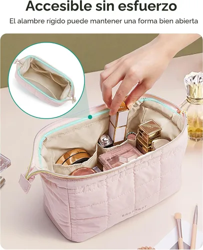 Miniatura 5 de Bagsmart - Estuche de Maquillaje para Viaje, Neceser de Artículos de Aseo Personal, Bolsa de maquillaje
