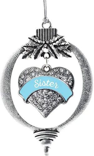 Miniatura 95 de Inspired Silver Adornos festivos de dije de corazón pave de plata con circonitas cúbicas