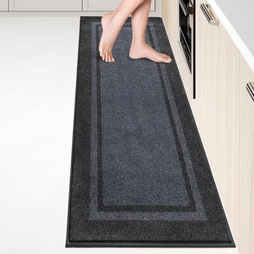 Miniatura 11 de anllugs Alfombras de cocina de 24 x 36 pulgadas, antideslizantes, lavables a máquina, tapetes absorbentes y cómodos para cocina, fregadero, Beige