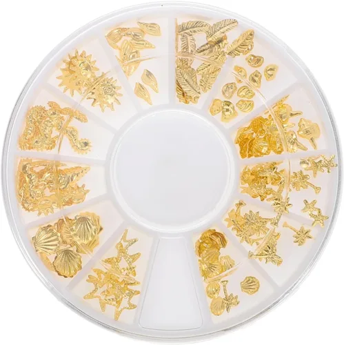 FOMIYES 1 pieza de decoración de uñas accesorios de uñas adornos oro joyería de uñas estrella de mar decoración de conchas decoración de uñas clavos