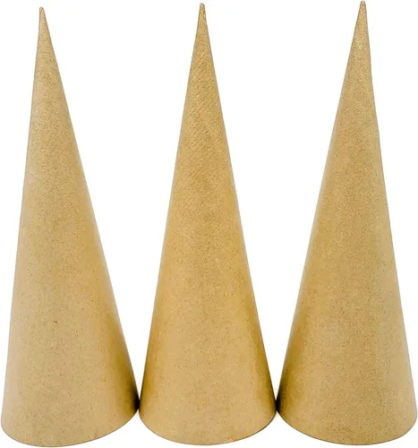 Miniatura 14 de Paper Mache Cone - Juego variado de 4 unidades de 17.87 x 5, 13.75 x 5, 10.63 x 4, 7 x 3 pulgadas.