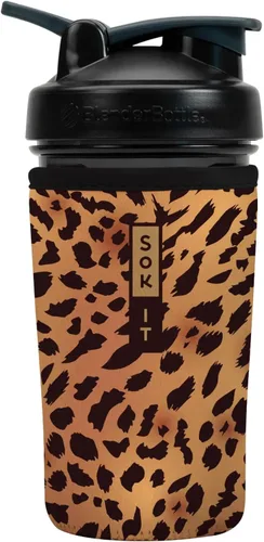 Miniatura 39 de Sok It BotlSok Botella Mezcladora de Proteínas con Funda Aislante de Neopreno (Floral Abstracto, Se Ajusta a Mezcladoras de 24oz)
