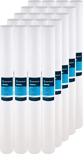 Miniatura 22 de SpiroPure SP-P10-20 20x2.5 Cartucho de filtro de agua de sedimento de polipropileno fundido fundido de 10 micrones SDC-25-2010 (caja de 20)