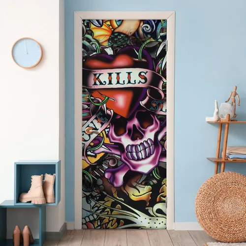 Miniatura 22 de SIGNFORD - Papel tapiz de colorido diseño de graffiti, removible para dormitorio o sala de estar, 100 x 144 pulgadas Graffitis-1911-m04