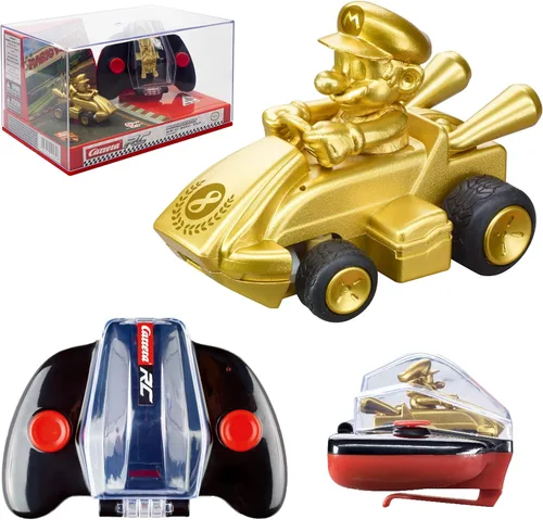 Miniatura 9 de Carrera RC Nintendo Mario Kart Mini coche de juguete de control remoto coleccionable de 2.4 GHz - Luigi