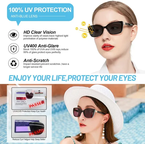 Miniatura 4 de OCCI CHIARI Gafas de Sol de Lectura Bifocales para Mujeres Grandes con Bloqueo de Luz Azul Lectores Solares para Exteriores UV400 1.0 1.5 2.0 2.5