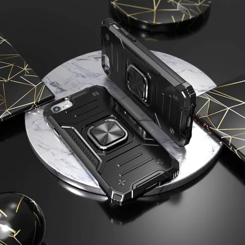 Miniatura 3 de Funda para iPhone SE 2020 con protector de pantalla, a prueba de golpes, con soporte de automóvil, ligera, funda protectora para iPhone 6/6s/7/8/SE