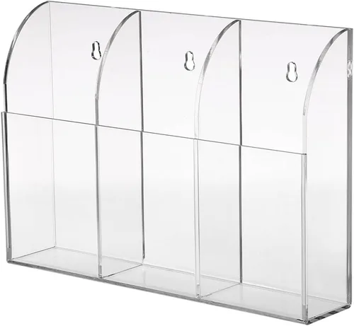 Miniatura 10 de Hipiwe Soporte para control remoto de montaje en pared, organizador de medios de acrílico transparente, caja de almacenamiento, mesa de centro