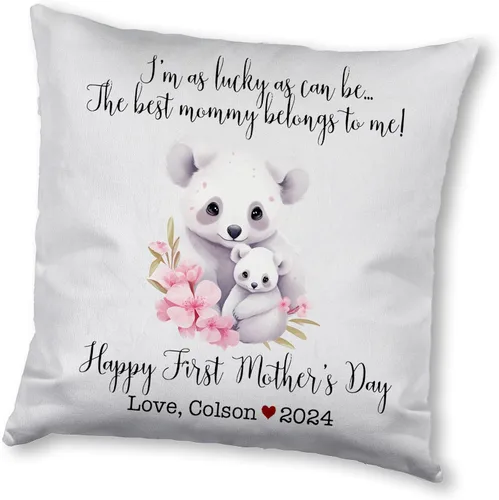 Miniatura 11 de Happy Mother's Day Koala Design, First Mother's Day Custom Pillowcase, Personalized Mother's Day Pillowcase, Gift for Mom, Home Decor