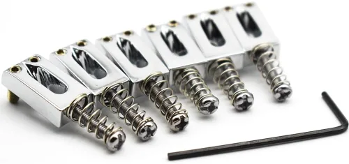 Sillín de puente de guitarra con tornillos de resorte, llave trémolo para Fender Strat Stratocaster Tele Telecaster, accesorios de repuesto para