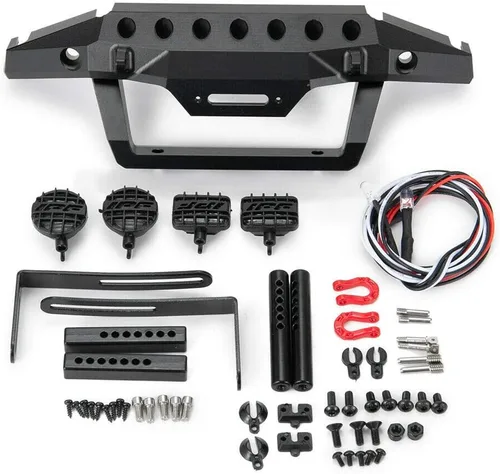 Miniatura 2 de Juego de parachoques delantero de metal para TRX-4 Axial SCX10 II 90046 RC Crawler