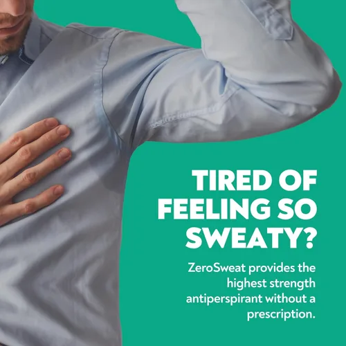 Miniatura 2 de ZeroSweat Desodorante antitranspirante Tratamiento de hiperhidrosis de fuerza clínica - Reduce el sudor de las axilas (paquete de 2)