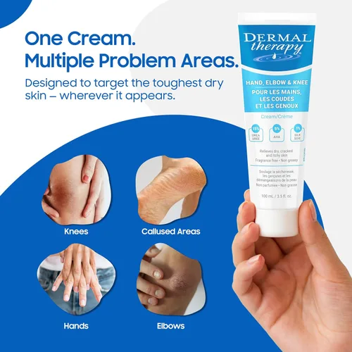 Miniatura 6 de Dermal Therapy Crema de manos para codos y rodillas con 15% de urea y 6% AHA, hidrata y exfolia profundamente la piel seca y agrietada en manos