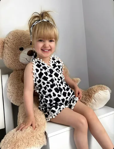Miniatura 35 de UNICOMIDEA 6M-3T Traje sin espalda para bebé niña traje mameluco con diadema