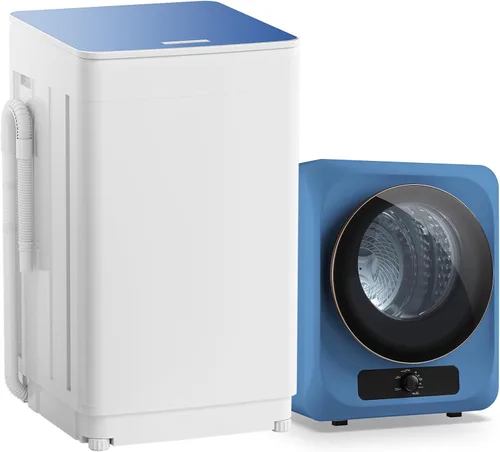Miniatura 3 de Auertech Portable Washer and Dryer Combo Set, 14 lbs Fully Automatic Washing Machine & 1.5 Cu.Ft Portable Clothes Dryers, Built-in Drain Pump