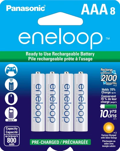 Miniatura 3 de Panasonic Eneloop AAA - Cargador de batería recargable con 8