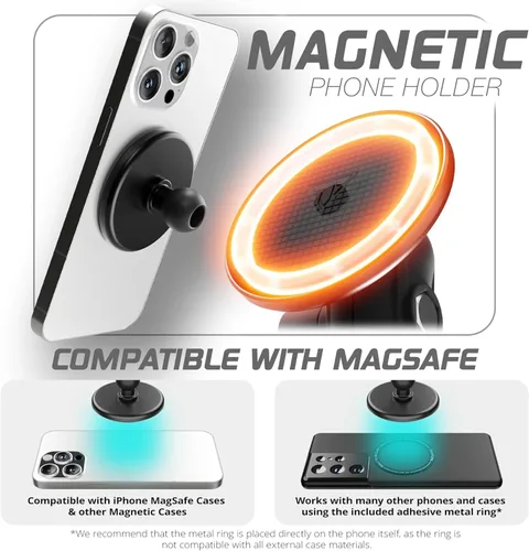 Miniatura 5 de Tackform Link - Manija de agarre/soporte de pilar A con soporte magnético para teléfono, compatible con MagSafe, Jeep Wrangler JL 2018-2023 y Jeep