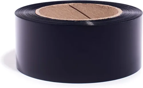 Anderson's Rollo de serpentina metálica brillante negra, cinta de PVC de 2 pulgadas x 500 pies para envoltura de regalos, decoración de bodas,