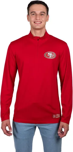 Miniatura 2 de Ultra Game Men's NFL Official Super Soft Quarter Zip Long Sleeve T-Shirt
