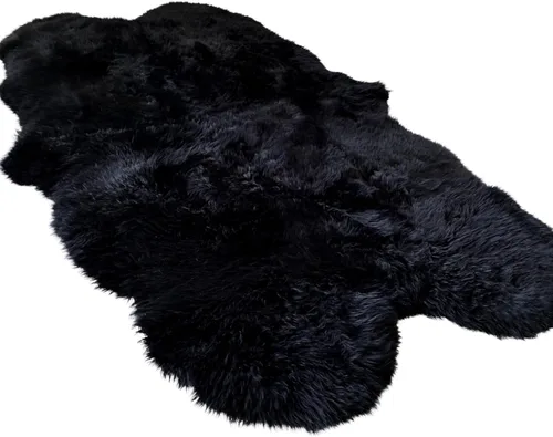 Woolous Alfombra de piel de oveja de 4 x 6, alfombra de piel de cordero natural auténtica de Nueva Zelanda, grande, cuádruple, para decoración de