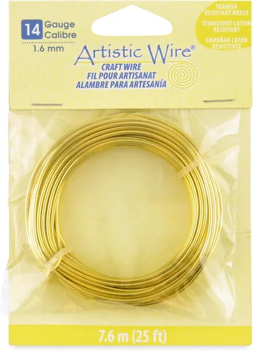 Miniatura 21 de Artistic Wire - Alambre para manualidades (calibre 10, 1,5 m, latón resistente a las manchas)