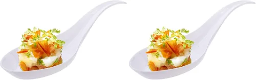 Miniatura 6 de Kingrol 200 cucharas de plástico para aperitivos, cucharas de degustación desechables para postres, aperitivos, sopas, sushi, salsas para sumergir