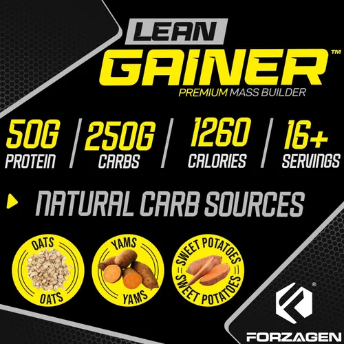 Miniatura 4 de Forzagen Lean Gainer Construyedor de Masa Premium Polvo de Proteína Ganador de Masa para Hombres y Mujeres Proteína de Alta Caloría, Ganancia