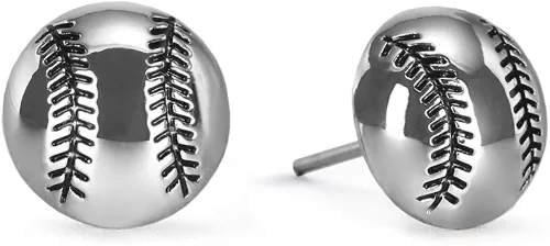 GIMMEDAT Sports Stud Soccer, Volleyball, Softball, Tennis Basketball, Baseball, Football Earrings Jewelry Girls Women Mom Player Fan Gift