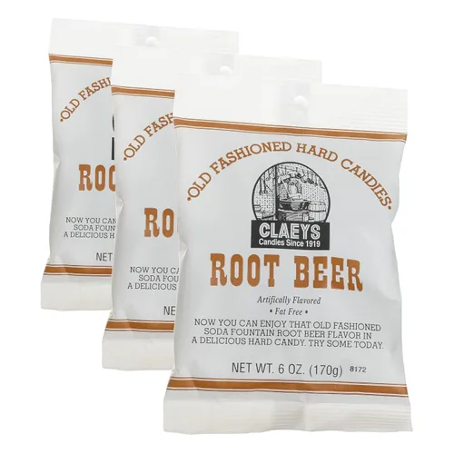 Miniatura 2 de Claey's, Caramelos Duros Old Fashioned Root Beer, 6 onzas